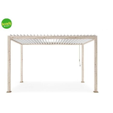 Pergola Bizzotto Ocean 3 x 4 m naturale/bianco