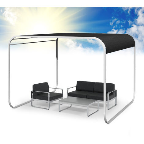 Pergola - Blumfeldt orleans 300 x 220 x 300 cm toit ouvrant protection uv 50+ léger - argent