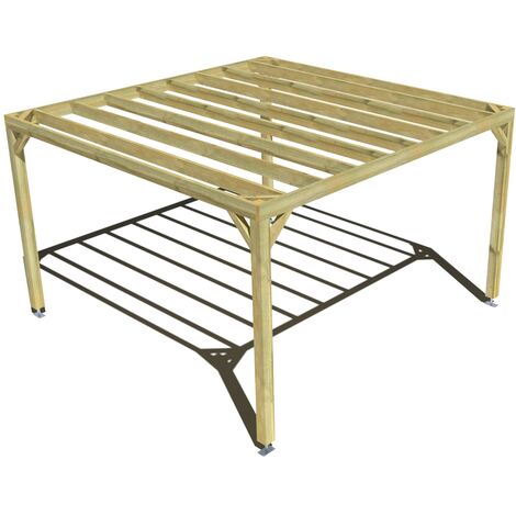 Pergola bois • 4m x 4m • indépendante • sens profondeur • livraison comprise