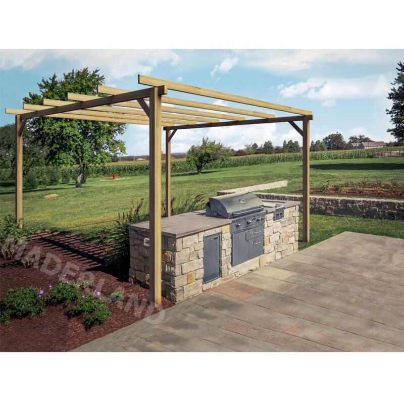 

Pérgola clásica de madera modelo Murcia Maderland 420x420 cm