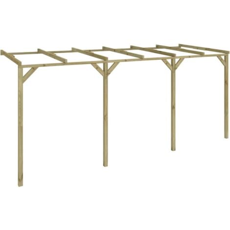 Pérgola cobertizo de madera 2x5x2,2 m