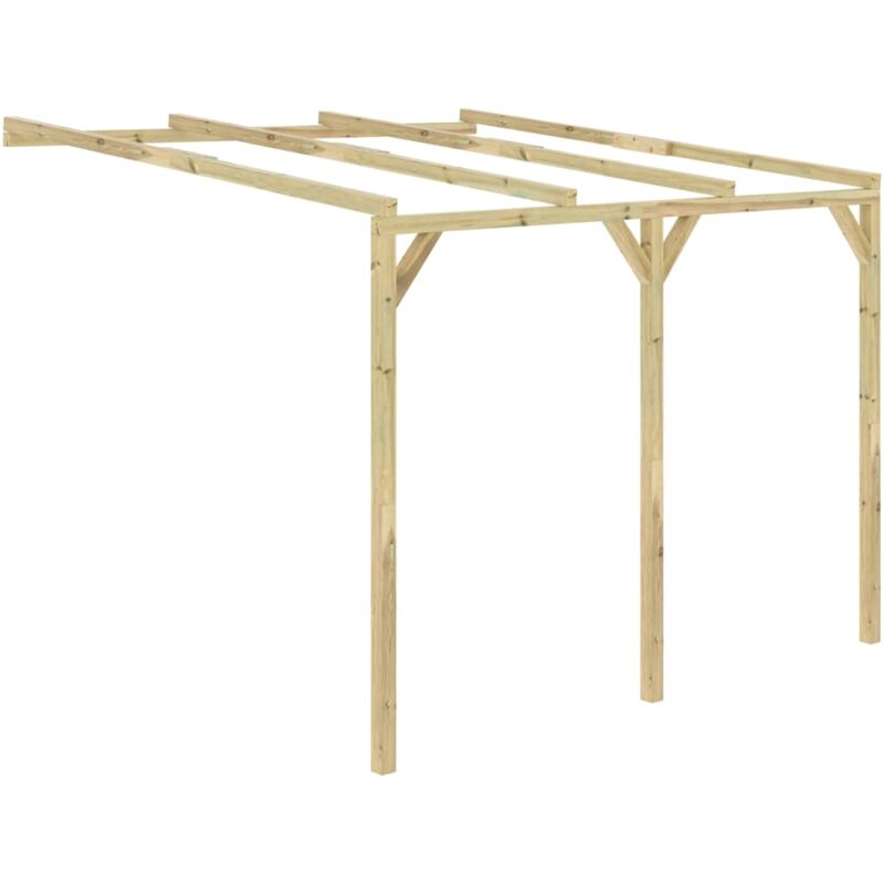 

vidaXL Pérgola cobertizo de madera 3x3x2,1 m - Marrón