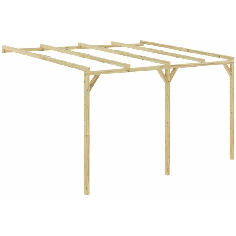 

Happyshopping - Pergola cobertizo de madera 4x3x2,1 m
