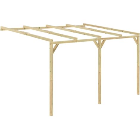 Pérgola cobertizo de madera 4x3x2,1 m