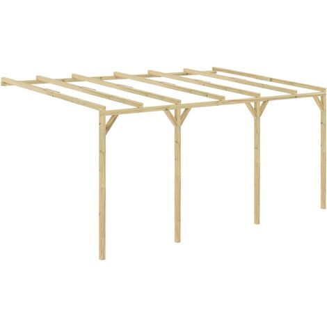 Pérgola cobertizo de madera 5x3x2,1 m