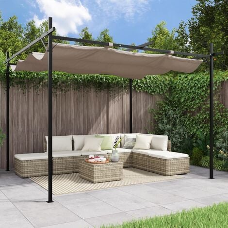 PERGOLA AD ARCO IN ALLUMINIO 340x330 h 240CM CON TELO DI COPERTURA