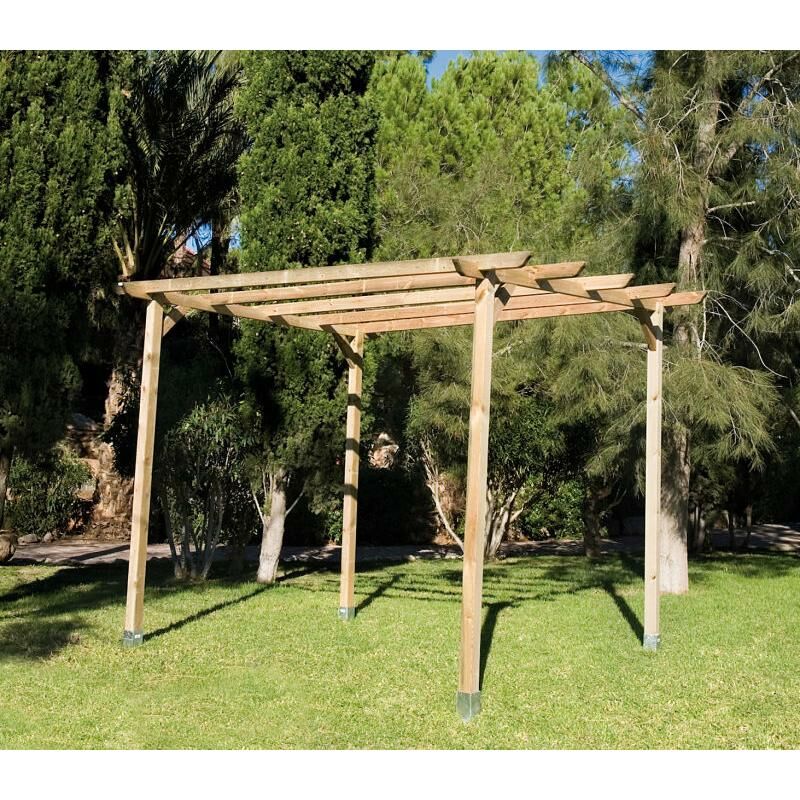 

Kit Pérgola Madera Natural 360x360cm - Faura