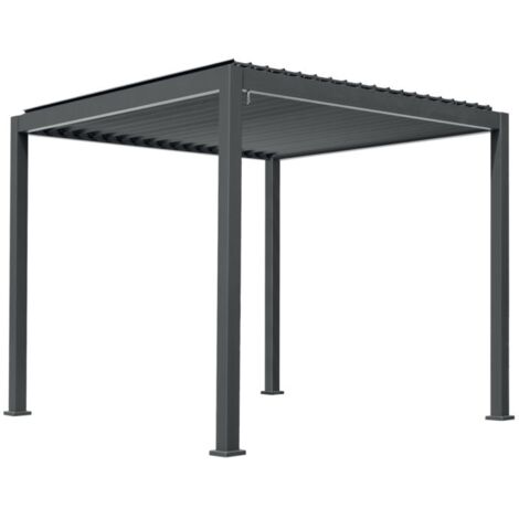 Pergola da esterno orientabile antracite, 3x3 mt, Arizona
