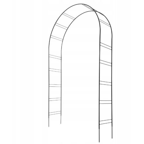 Pergola da giardino ad arco KADAX, in metallo, per fiori, rose, 255 cm