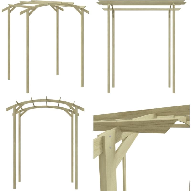 Vidaxl - Pergola de jardin 180x197x210 cm Bois de pin imprégné - pergola - pergolas - Home & Living - Vert