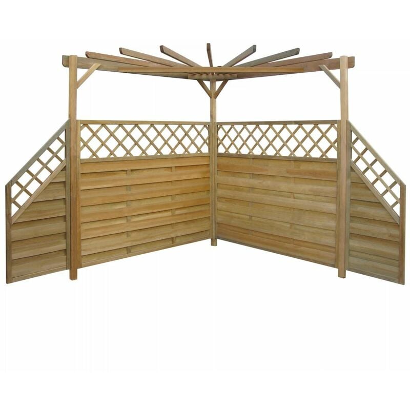 Pergola de jardin 256 x 256 x 225 cm Bois de pin impregne - ASUPERMALL