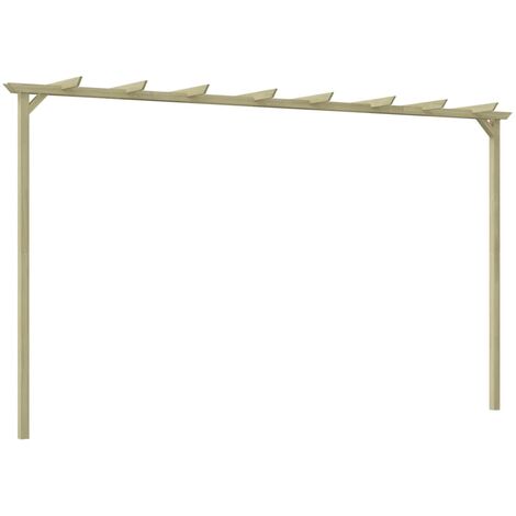 Pergola de jardin 360 x 200 x 60 cm – Pin imprégné résistant à la pourriture – 2 poteaux et 4 poutres inclus – Pour plantes grimpantes – Inlife