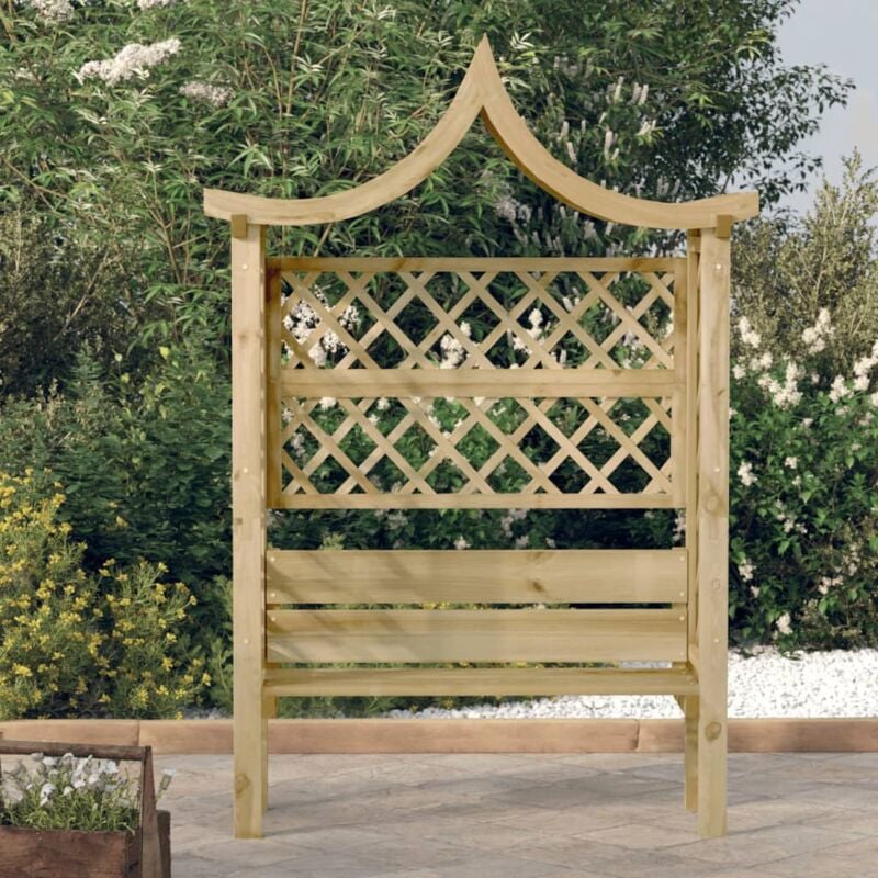 Vidaxl - Pergola de jardin avec toit et banc Bois de pin imprégné