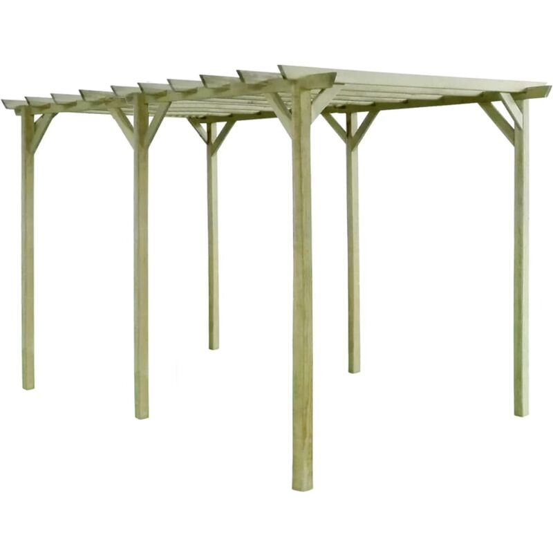 

Pérgola de jardín de madera de pino impregnada 4x2x2m