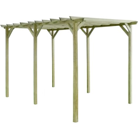 Pérgola de jardín de madera de pino impregnada FSC 4x2x2m