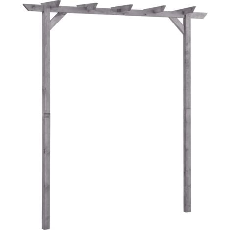 Pergola de jardin Gris 200x40x205 cm Bois de pin imprégné