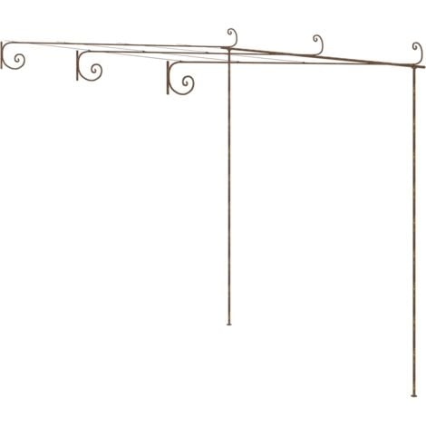Pergola de jardin Marron antique 3x3x2,5 m Fer