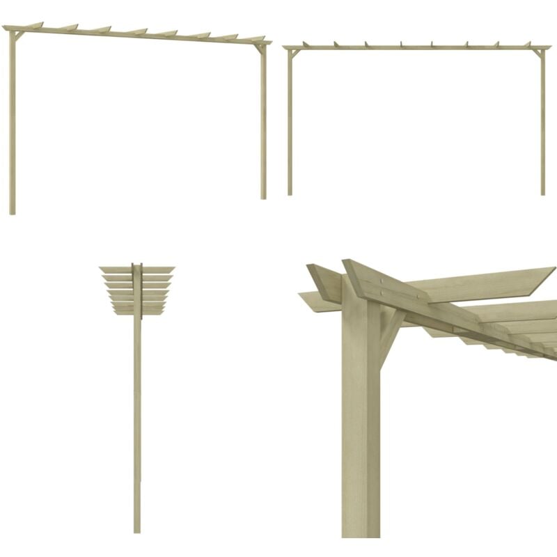 Vidaxl - Pergola de jardin Pin imprégné 360x200x60 cm - pergola - pergolas - Home & Living - Vert