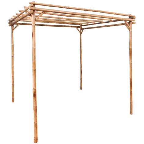 Pergola de jardin，Tonnelle de jardin，Barnum Bambou 170x170x220 cm XZZ87589 MaisonChic