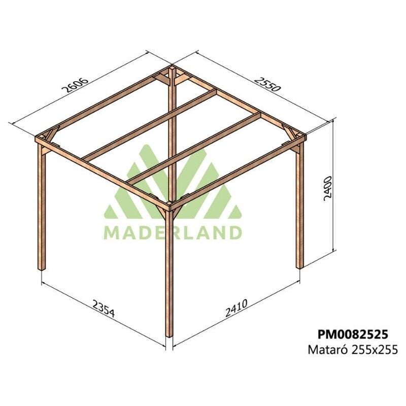 

Pergola Madera Mataró Maderland 250x250 cm
