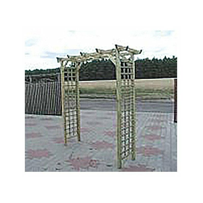 Pergola double droite sections 6x4 5 dim 210x72x210