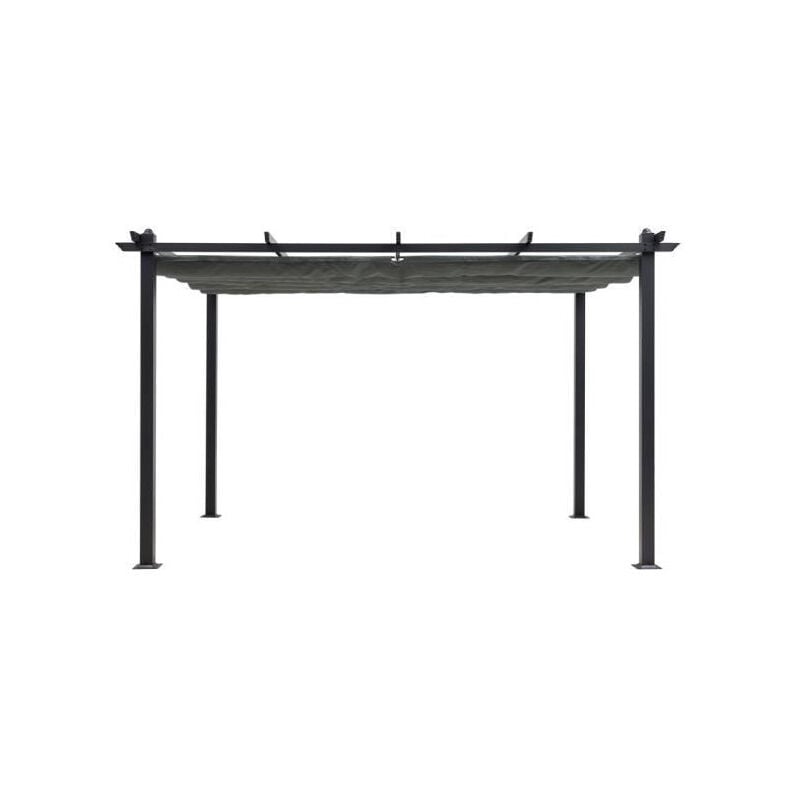 Pergola en aluminium CORDOBA - Gris - 4 x 3 m