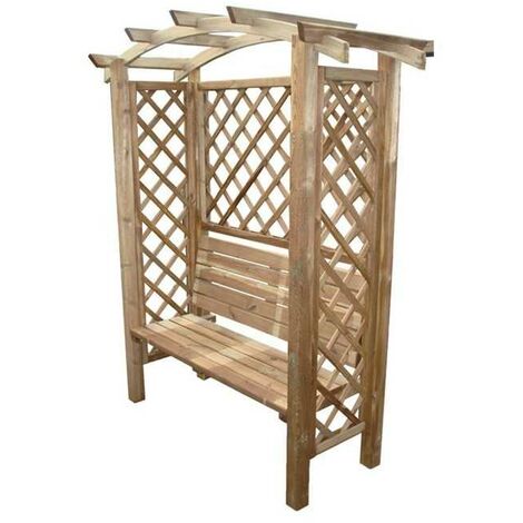 Pergola en bois 160x70x190 cm – Pin imprégné autoclave – Grillage sur trois côtés – Kit de montage inclus – Blinky