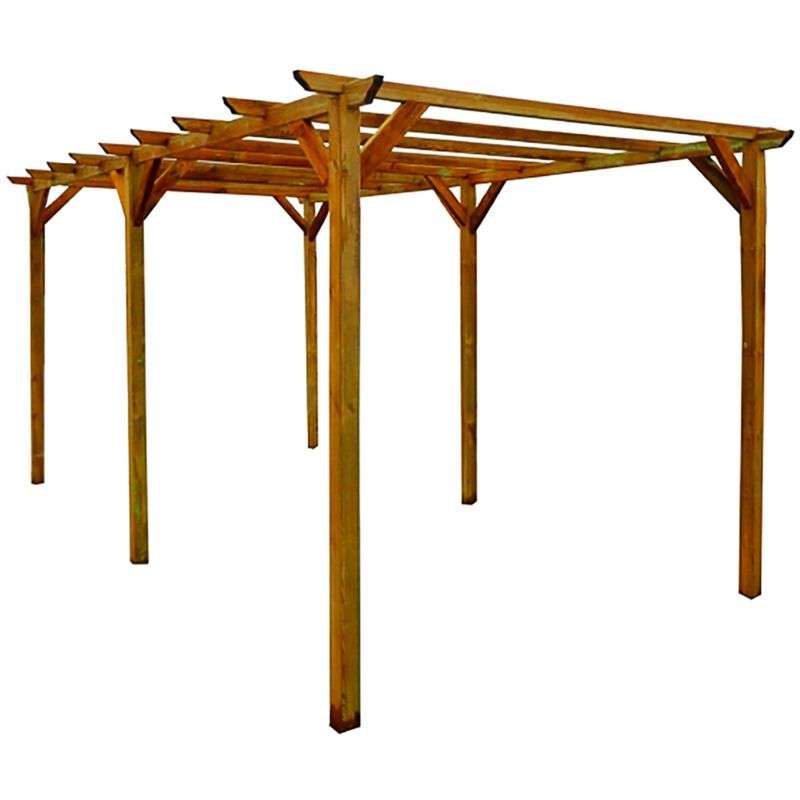 Cémonjardin - Pergola en bois 300 x 500 cm