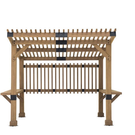 Pergola en bois de cèdre KRONE balnéo en marron - 275cm x 310cm