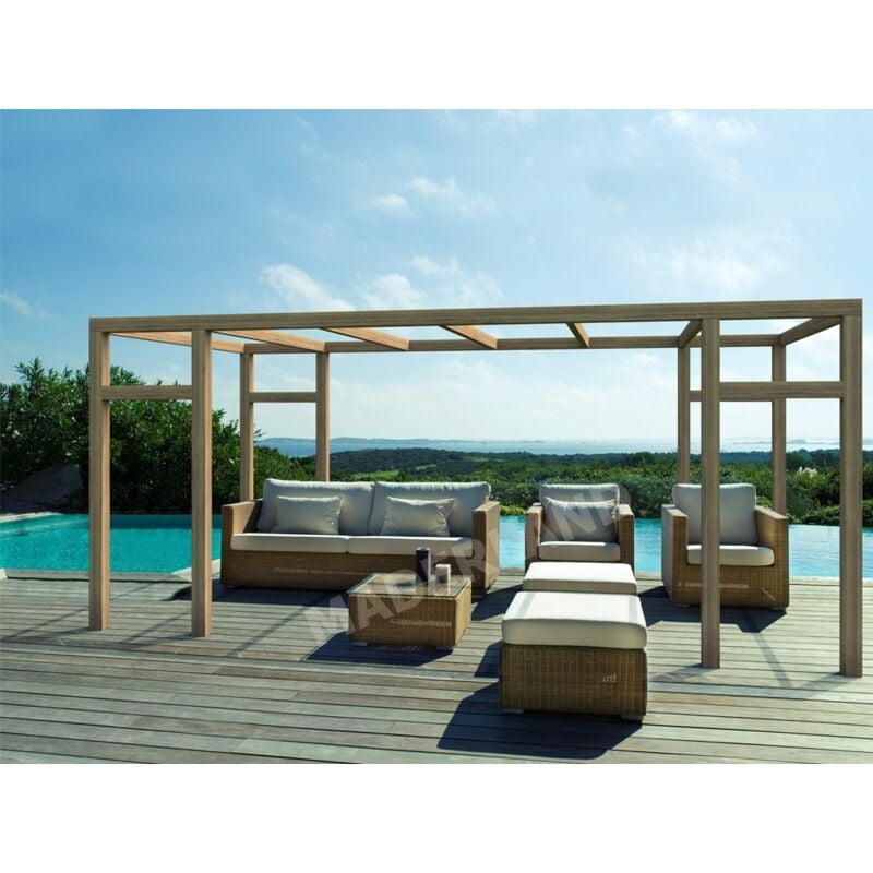 Maderland - Pergola en bois autoportante - modèle granada - 600 x 300 cm