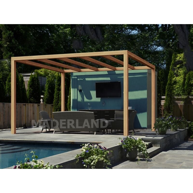 Pergola en bois autoportante - modèle santander - 400 x 300 cm - Maderland
