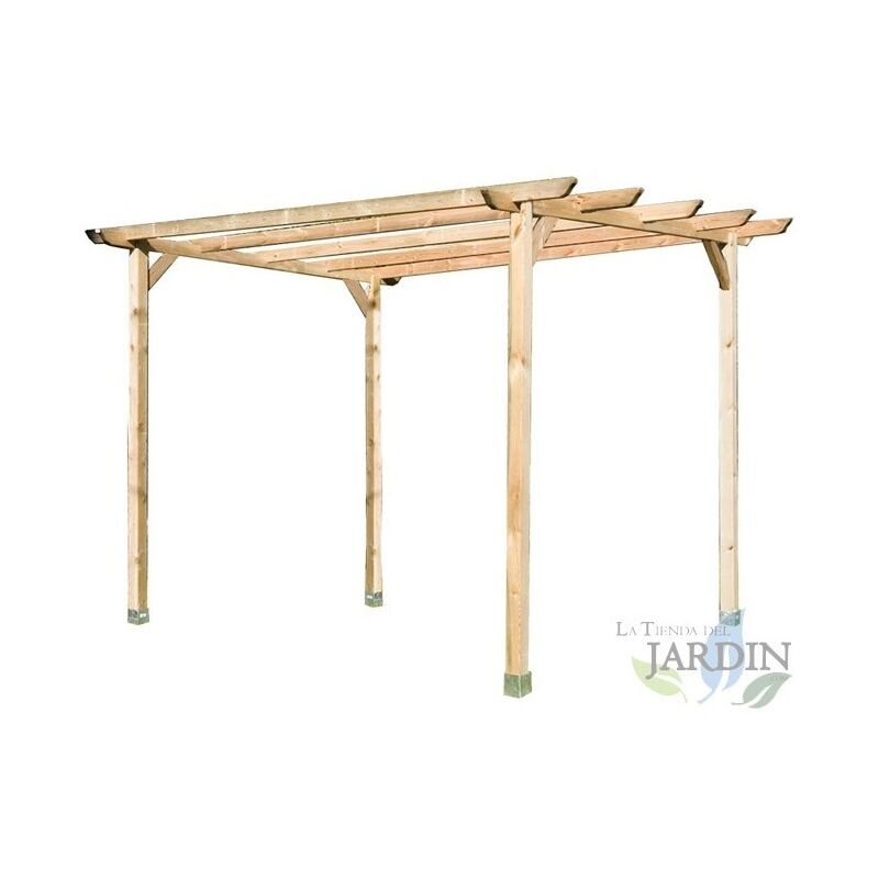 Suinga - Pergola Exterieur en bois 360 x 360 cm pour Terrasse et Jardin