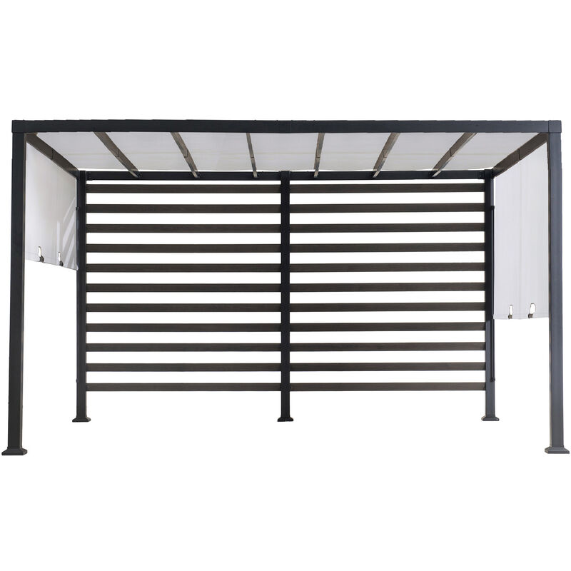 Pergola en tissu oeta en blanc - 304cm x 372cm