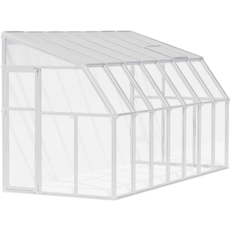 Palram - Véranda en aluminium blanc et polycarbonate Sun Room 9m²