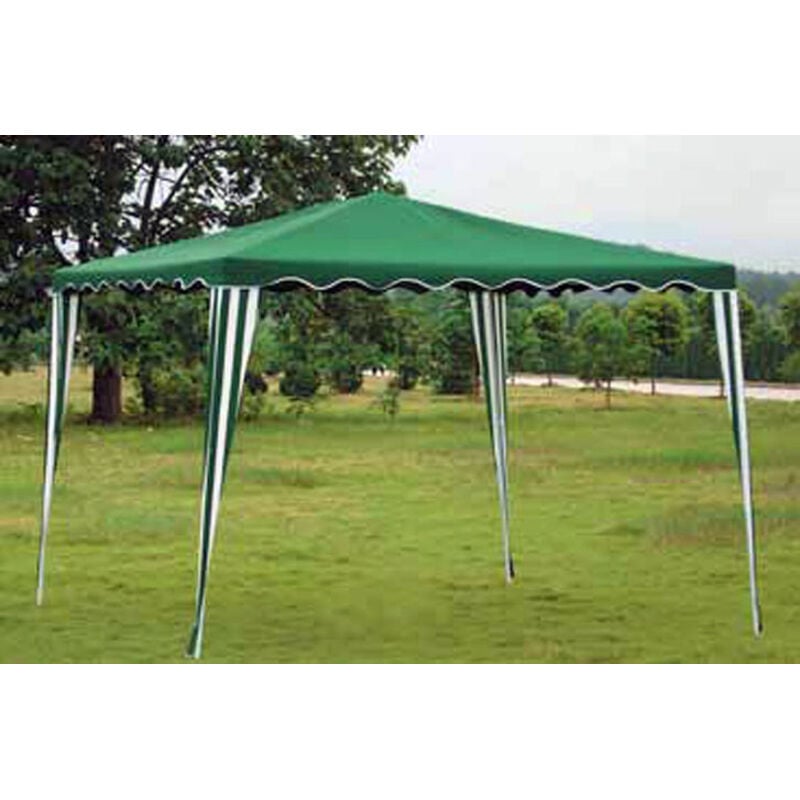 Pergola Fixe 3x3x2,5 Mètres Polyester Blanc Vert