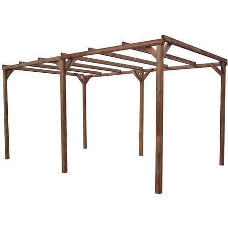 Pergola en bois THT, toit lames orientables, Yukon - House and Garden