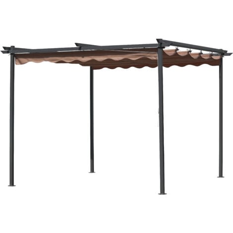 I GIARDINI DEL RE PERGOLA IN ACCIAIO C/TELO RETRATTILE 3X3XH2,2 M