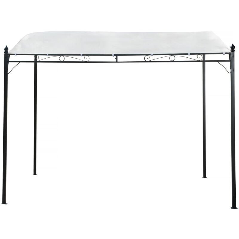 Habitat Et Jardin - Pergola inclinée en métal - 3 x 2,5 m - Beige