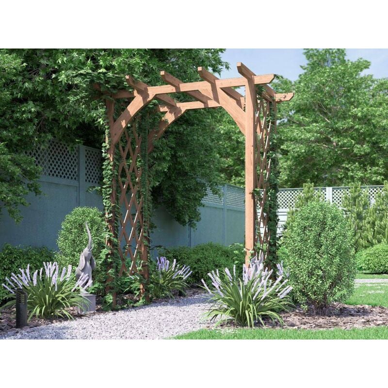 Dunster House Wooden Garden Plant Frame 1.8 x 1.4 Metres Pergola Arch Trellis Lattice Jasmine