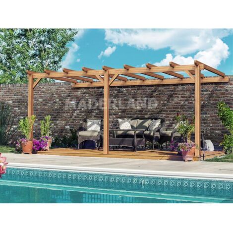 Pérgola Madera Adosada Palma Maderland 500x300 cm