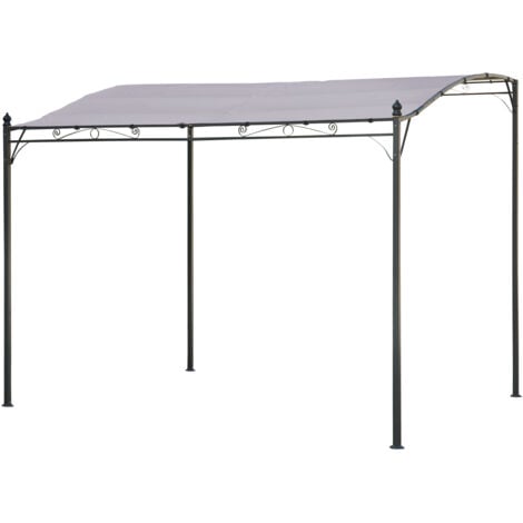 Pergola murale 3 × 2,5m NICE taupe