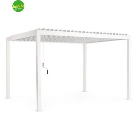 Pergola Ocean 3x4 Metri in Alluminio Colore Struttura Bianco