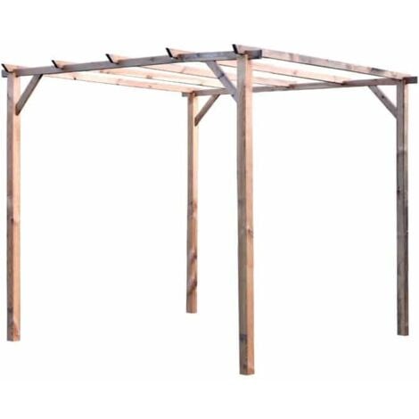 FAR PERGOLA PERGOLATO GAZEBO IN LEGNO TETTOIA DA GIARDINO COPERTURA 3x3 MT 538 ST