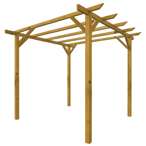 Gazebo Pergola in Legno 3x2 da Giardino Carport con Copertura Veneziane  Mobili