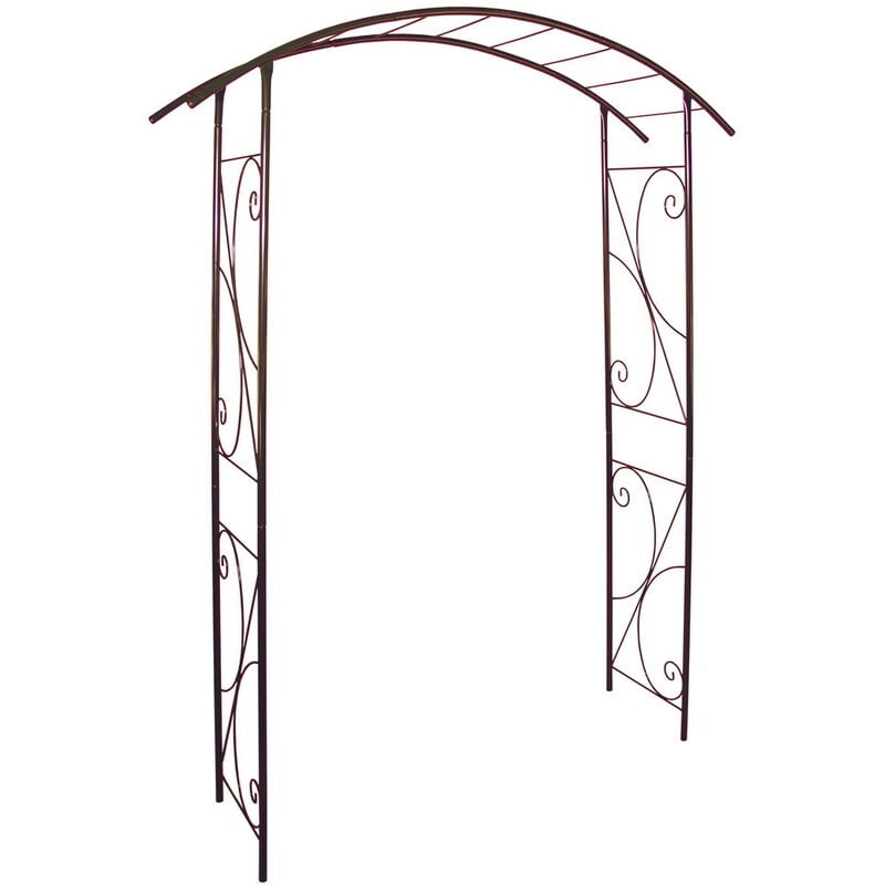 Louis moulin Arche tube ROND20 pont fer vieilli - 148x40x207 cm - Acier époxy