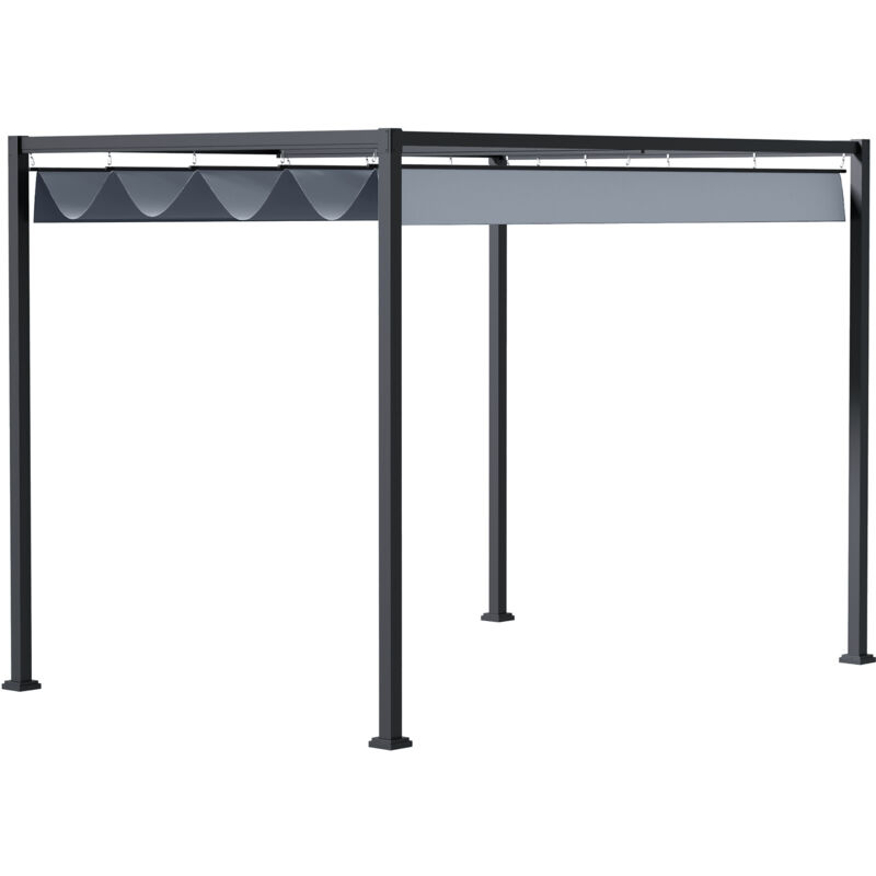 Pergola rétractable ILOES gris foncé