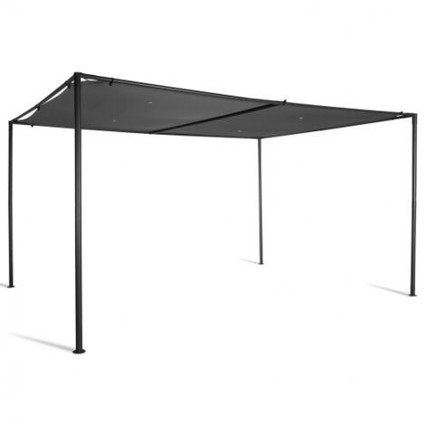 Pergola SAN JOSE 3x4 M tonnelle de jardin toile grise tente de réception - Gris