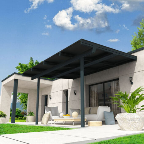 Pergola solaire POWER Gris anthracite 4,586x3,494m 3200W