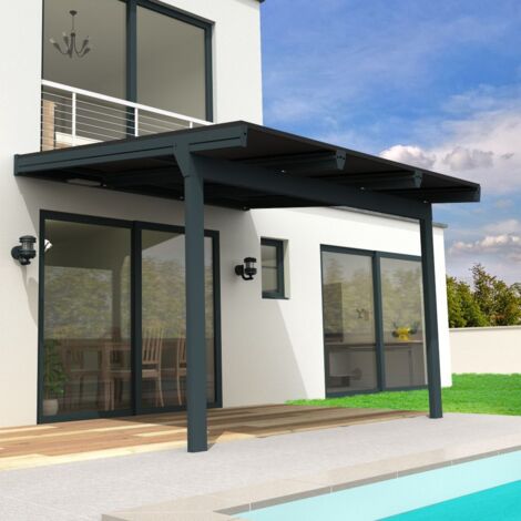 Pérgola solar fotovoltaica RODAS 5,735x3,492 M - Gris 4000W con Bandeja de cables