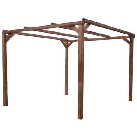 Pérgola Thonon de Madera Termo Tratada 296x292 Sin Cubierta